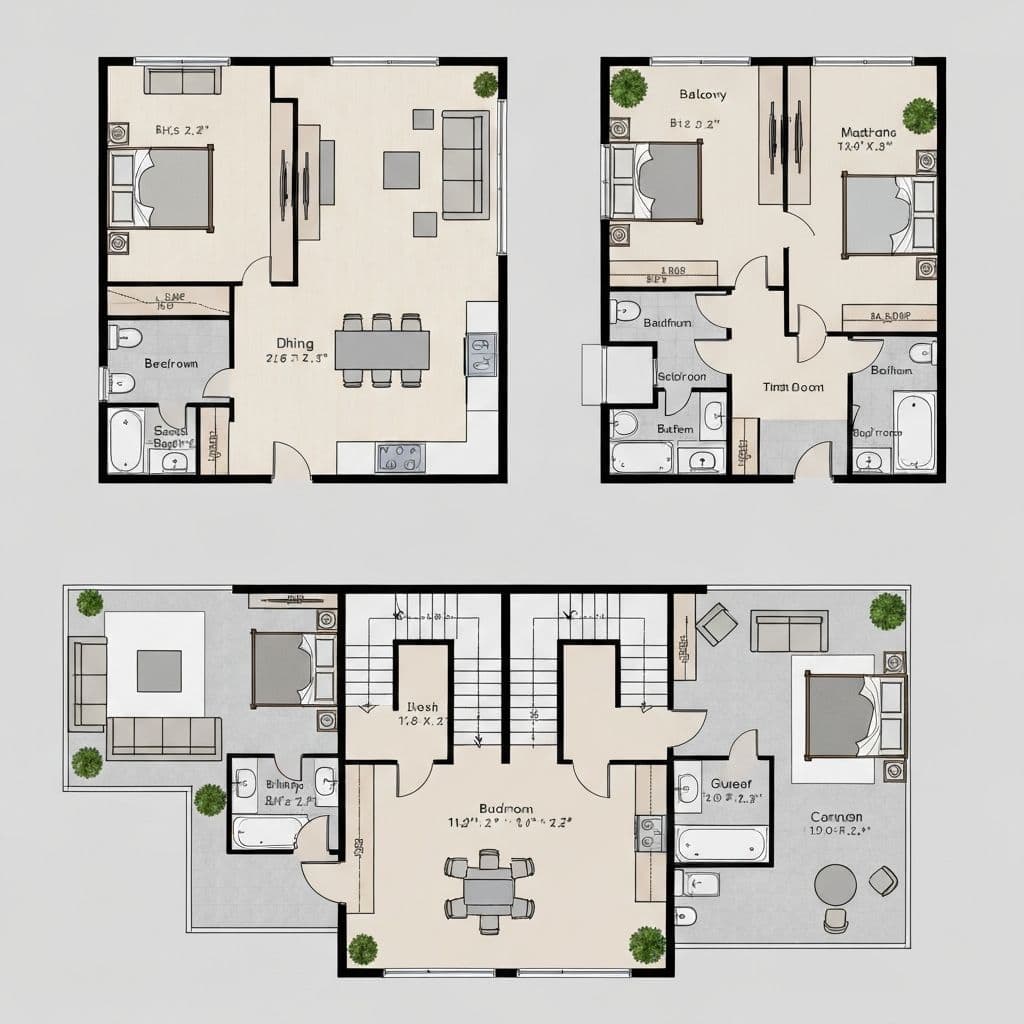 2D duplex floor plan – Jangid Homes
