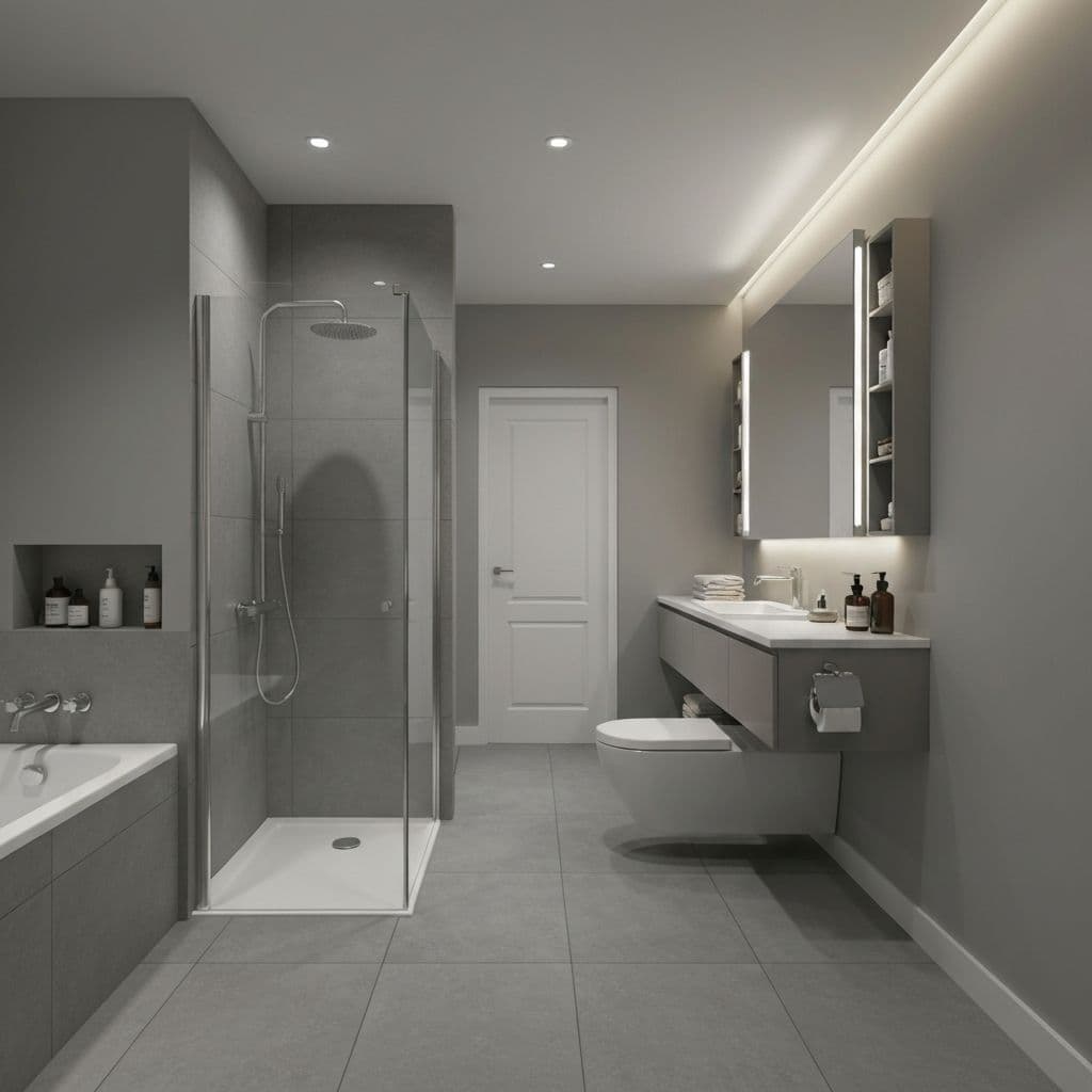 3D bathroom interior design – Jangid Homes