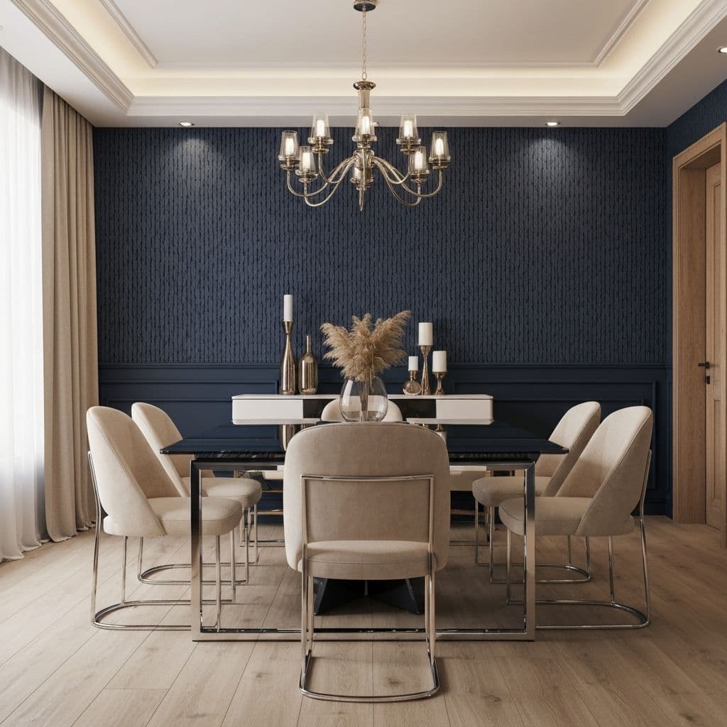 3D dining room interior design – Jangid Homes