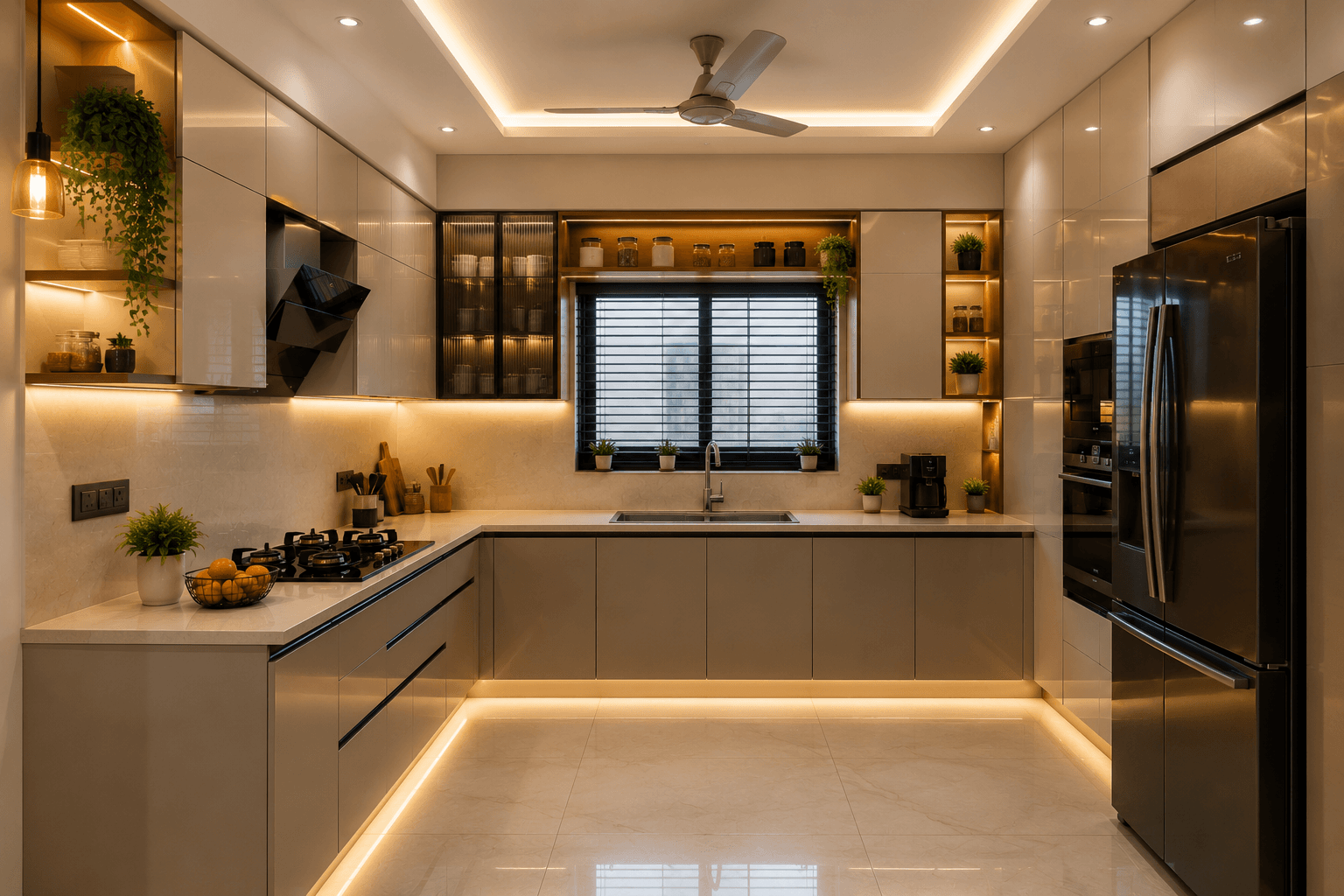 Premium Acrylic Finish Kitchen - Acrylic & PU Modular Kitchen by Jangid Homes